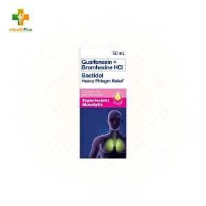 Bactidol Heavy Phlegm Relief (Guaifenesin + Bromhexine) Syrup 50mL