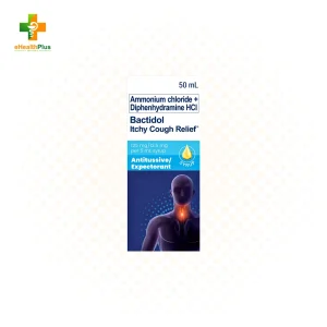 Bactidol Itchy Cough Relief (Ammonium Chloride + Diphenhydramine) Syrup 50 mL
