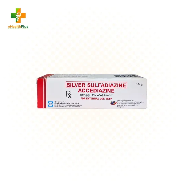 ACCEDIAZINE (Silver Sulfadiazine) 1% Cream 25g